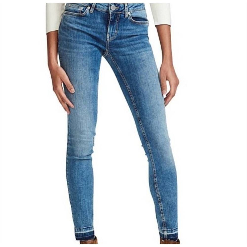 Maje Probin Released Raw Hem Stretch Skinny Jeans sz 34 (XS)